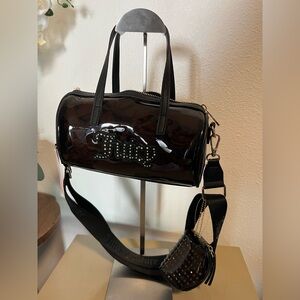 JUICY COUTURE black translucent barrel bag
